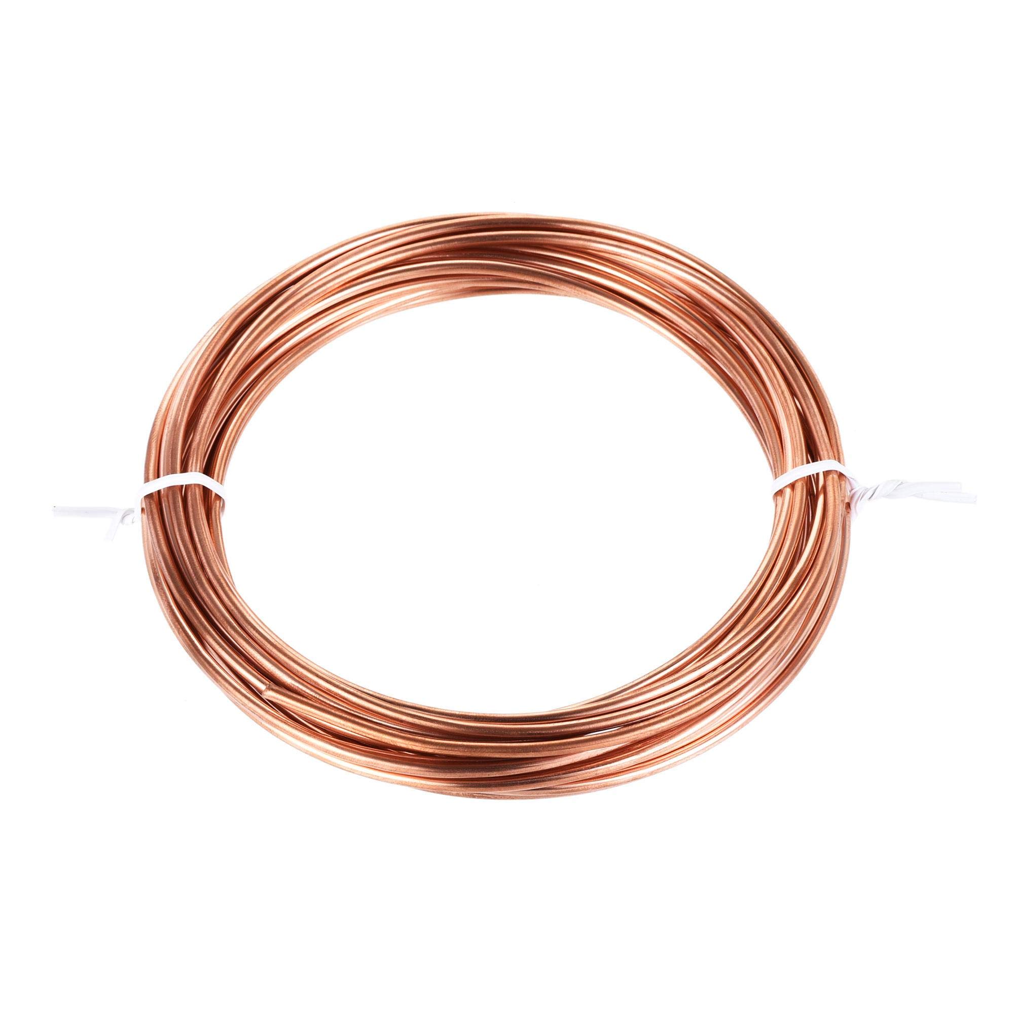 sourcing map Refrigeration Tubing 2.5mm OD x 1.5mm ID x 19.5Ft Length Copper Tubing Coil
