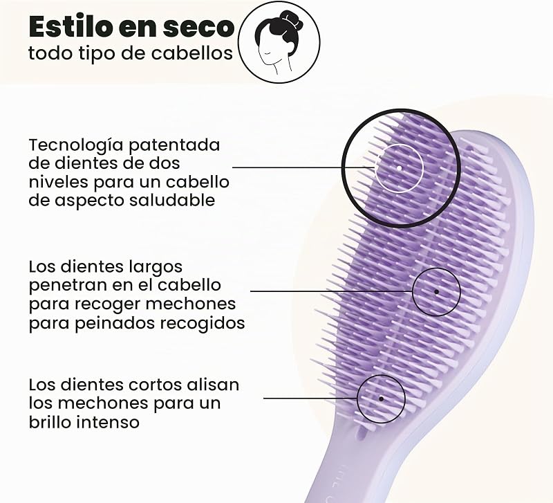 O pincel de styling definitivo para styling seco, segura, esbate e adiciona volume, textura e brilho, lilases cloud