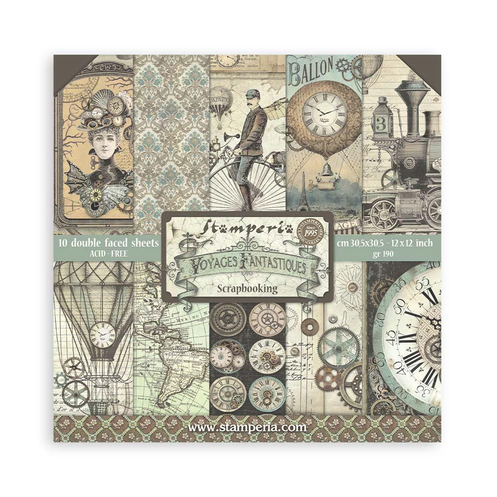 Stamperia - Scrapbooking Pad - Voyages Fantastiques