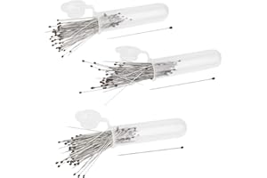 OIIKI 300Pcs Stainless Steel Insect Pins, Sizes # 1 2 3 Pin Tools with Safe Hard-Plastic Storage Case for School Lab Entomology Dissection Butterflies, Dragonfly Collections (Each Size 100 Pieces)