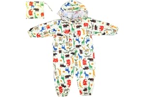 Vine Kids One Piece Rainsuit Coverall Baby Waterproof Jumpsuit (1-7 Years)