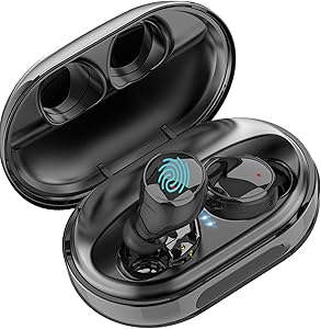 Wireless Earbuds Bluetooth 5.0 Headphoneswith 120H Charging Case, 3D Stereo Noise Cancelling Earphones with Microphone IPX8 Waterproof Sport Headphones in-Ear Ear Buds for Android/iPhone