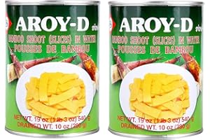 Aroy-D Bamboo Shoot (Slices) in Water 19oz, 2 Pack