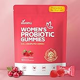 VivoNu Viginal Probiotics for Women, Women Probiotic Gummies, Feminine Balance Gummies, Prebiotic Gummy, Cranberry Probiotics for Woman Vaginigal Health, Yeast Ph Balance| 60 Gummies