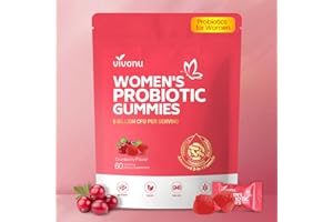 VivoNu Viginal Probiotics for Women, Women Probiotic Gummies, Feminine Balance Gummies, Prebiotic Gummy, Cranberry Probiotics for Woman Vaginigal Health, Yeast Ph Balance| 60 Gummies