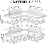 KEGII Corner Shower Caddy White Stainless Steel Corner Shelf Organiser view 7