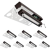 GKOLED Replaceable 6.8" LED Hardscape Lighting, Low Voltage Outdoor, 8Pack | Retaining Wall Lights, 12V 1.5W 2700K, Waterproof Die-cast Aluminum, Landscape Step Light, Paver Wall Lighting, Dark Bronze