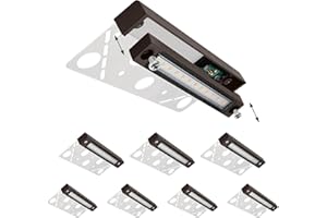 GKOLED 8-Pack Replaceable 6.8" LED Hardscape Lights, Low Voltage Retaining Wall Light, Paver Wall Hardscape Lighting, Outdoor Landscape Step Lights, 12VAC/DC 1.5W 2700K, Die-cast Aluminum Housing