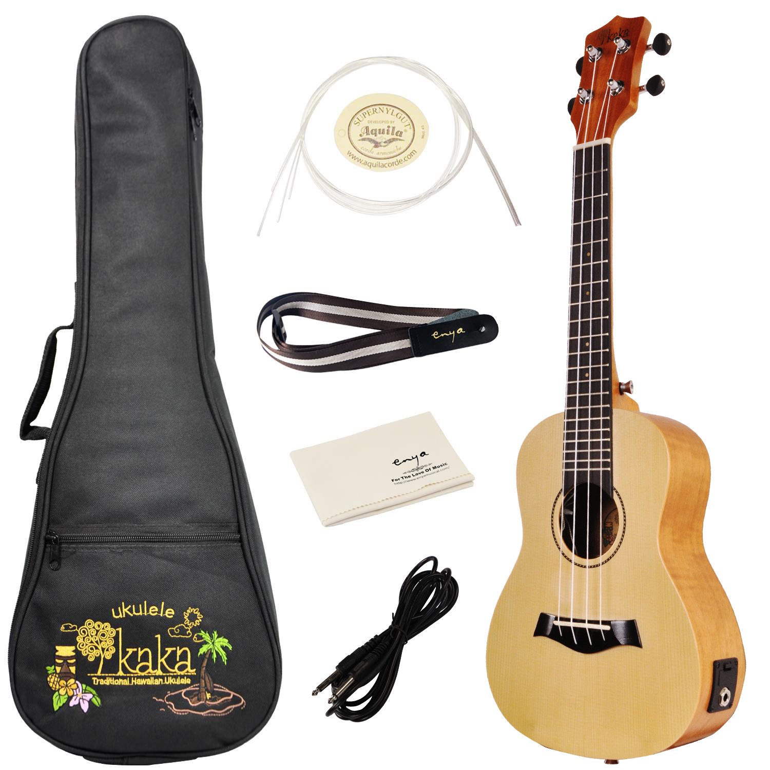 Buy ENYA KUT26DEQ Tenor AcousticElectric Ukulele Solid Engleman