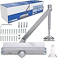 FORTSTRONG Commercial Door Closer FS-7600 HOS – Adjustable Grade 1 Commercial Standard Automatic Door with Hold-Open Mechanism – ADA Compliant – Silver Finish – Medium Traffic Areas – UL Listed