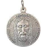 The Holy Face Shroud of Jesus Christ Medal - - Real Italian Masterpiece BIg Size - 32 mm - Made in HIGH RELIEF