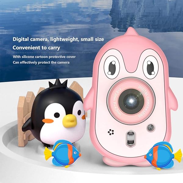 FECAMOS Children Camera with Silicone Cover Support Filter Game for Childrens