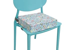 Toddler Booster Cushion with Double Adjustable Safer Buckles and Nonslip Bottom - Portable Table Booster Seat for Baby Child 