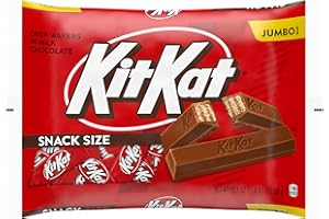 KIT KAT Milk Chocolate Wafer Snack Size, Candy Jumbo Bag, 20.1 oz