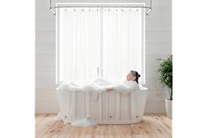 ZENO Clear Shower Curtain Liner – 72" x 72" Premium PEVA Liner with Rustproof Grommets & 3 Magnets – Waterproof, Lightweight 