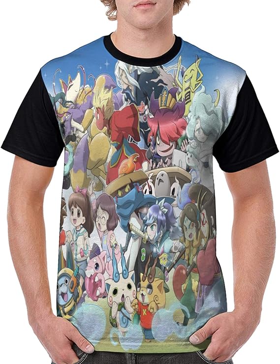 Amazon Co Jp 人気半袖妖怪ウォッチ3 丸首綿100 メンズ トップス 吸汗速乾防菌防臭おもしろ 3dプリント カジュアルトップス 服 ファッション小物