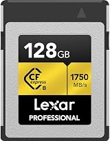 Lexar Professional 128GB CFexpress Type B Gold 1750MB/s Read 8K Video Card