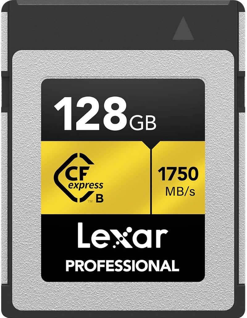Lexar Professional 128GB CFexpress Type B Gold 1750MB/s Read 8K Video Card