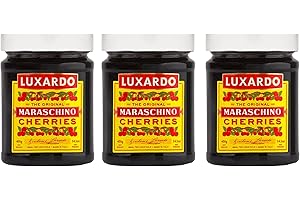Luxardo Gourmet Cocktail Maraschino Cherries | for Old Fashioned, Manhattan and Desserts | Packed in Special Protective Bubble | 400G Jar (Pack of 3)