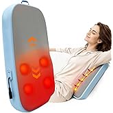 Solucky Back Massager for Pain Relief Deep Tissue, Back Massager with Heat, Deep Kneading Massage for Back, Adjustable Intensity & Dual Modes, Red Light Heating Therapy, 12V Corded for Home & Office