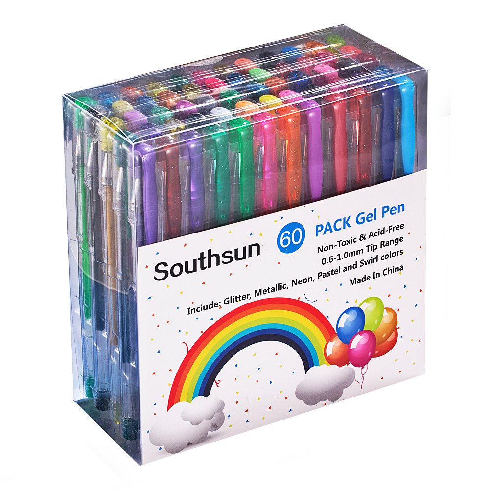 Southsun 60 Gel Pens Set Coloring Pen for Adult Coloring Books