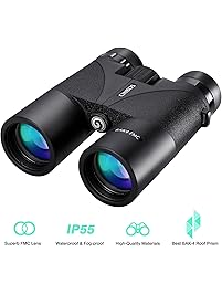 12x42 Binoculars for Adults, Cinbos Panther Professional Binoculars Compact for Bird Watching/Outdoor Sports, Waterproof Fog-Proof HD Optics Telescope BAK4 Prism FMC Lens with Neck Strap/Carrying Bag