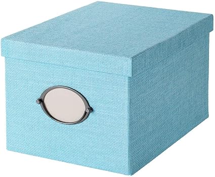 IKEA ASIA KVARNVIK - Caja de almacenaje con tapa, color azul: Amazon.es: Hogar