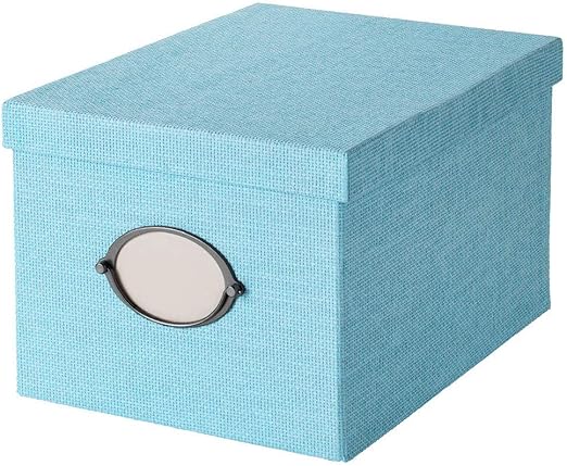 IKEA ASIA KVARNVIK - Caja de almacenaje con tapa, color azul: Amazon.es: Hogar