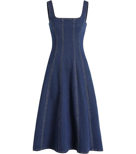 ALIGNE Women's Liberty Denim Midi Dress, Indigo, 0 at Amazon Women's Clothing store