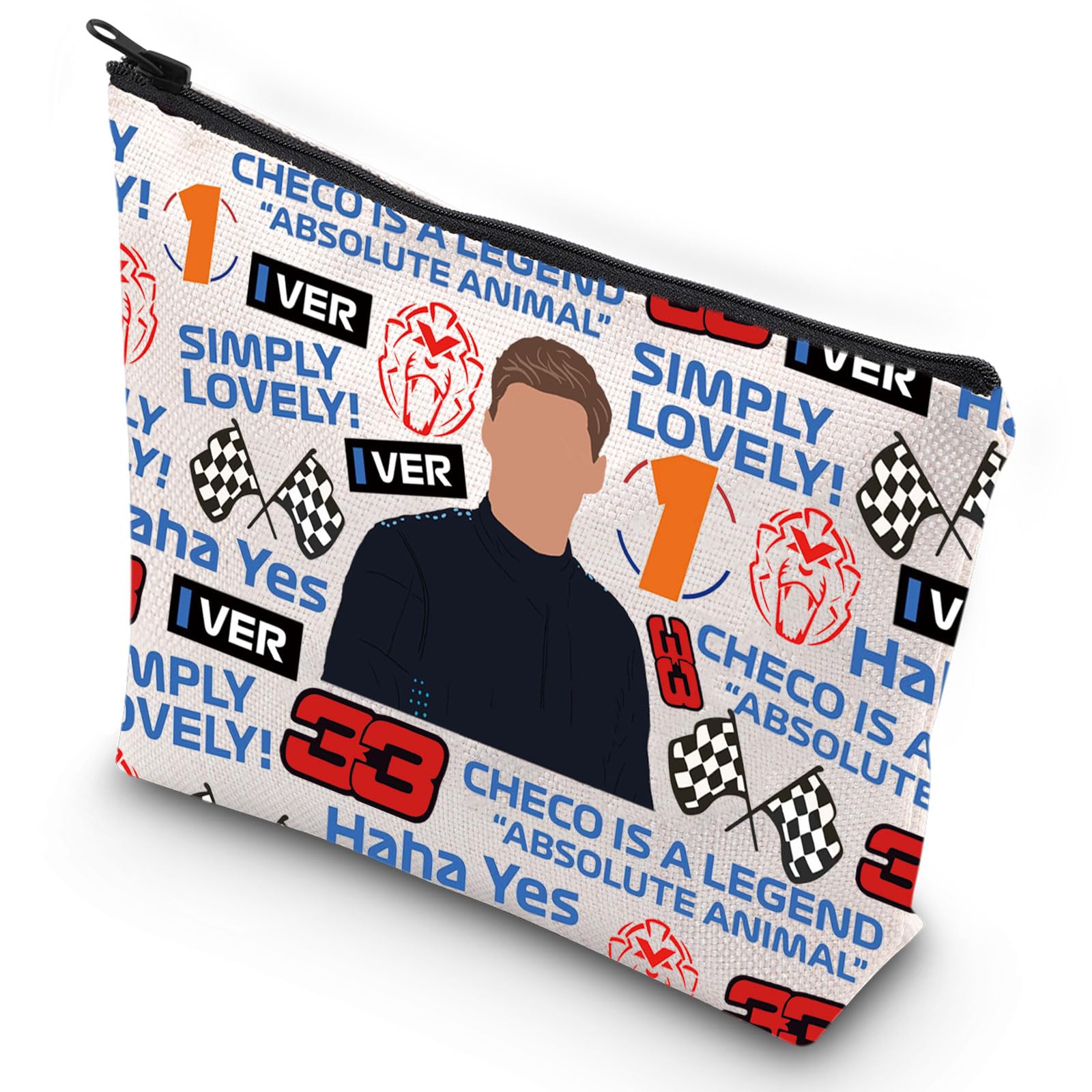 WZMPA Max Cosmetic Bag Racer Max Fans Gift Simply Lovely Max Zipper Pouch Bag Racing Merchandise (Simply Lovely)