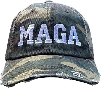 Treefrogg Apparel MAGA Hat - Ripped Distressed CAMO Trump ...