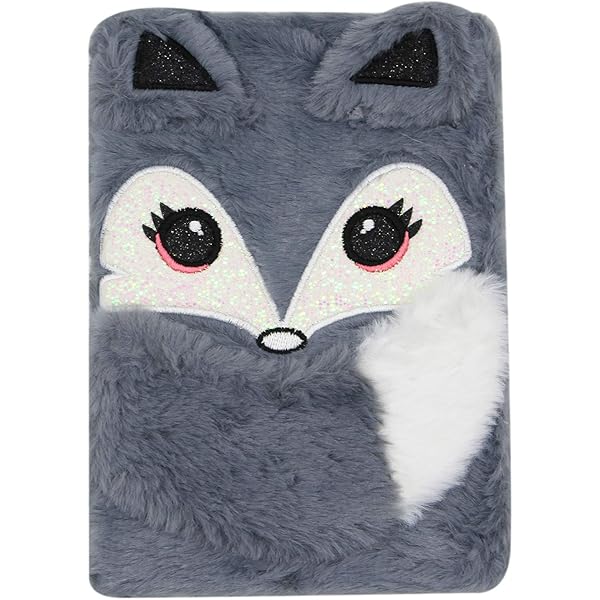 YOYTOO Fox Diary For Girls With Lock, Plush Fox Toys Gift For Teen Girls, Kids Fox Writing Journal Notebook, Birthday Gifts For Little Girls Ages 5 6 7 8 9 10-12