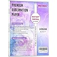 Methdic Sublimation Paper 8.5x11 Inch Instant Dry 125 Sheets Sublimation Blanks Transfer Paper For Inkjet Printer ，105gsm