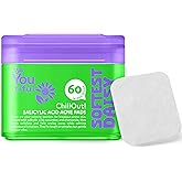 BeYoutiful ChillOut Gentle Acne Cleansing Face Wipes with Salicylic Acid for Teens and Kids, Valentines Day Gifts for Teen Girls, 60 Facial Pads, Vegan, Tea Tree & Chamomile
