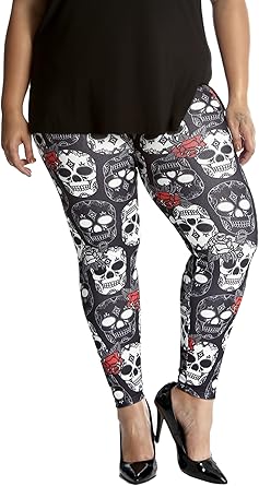 plus size patterned leggings uk