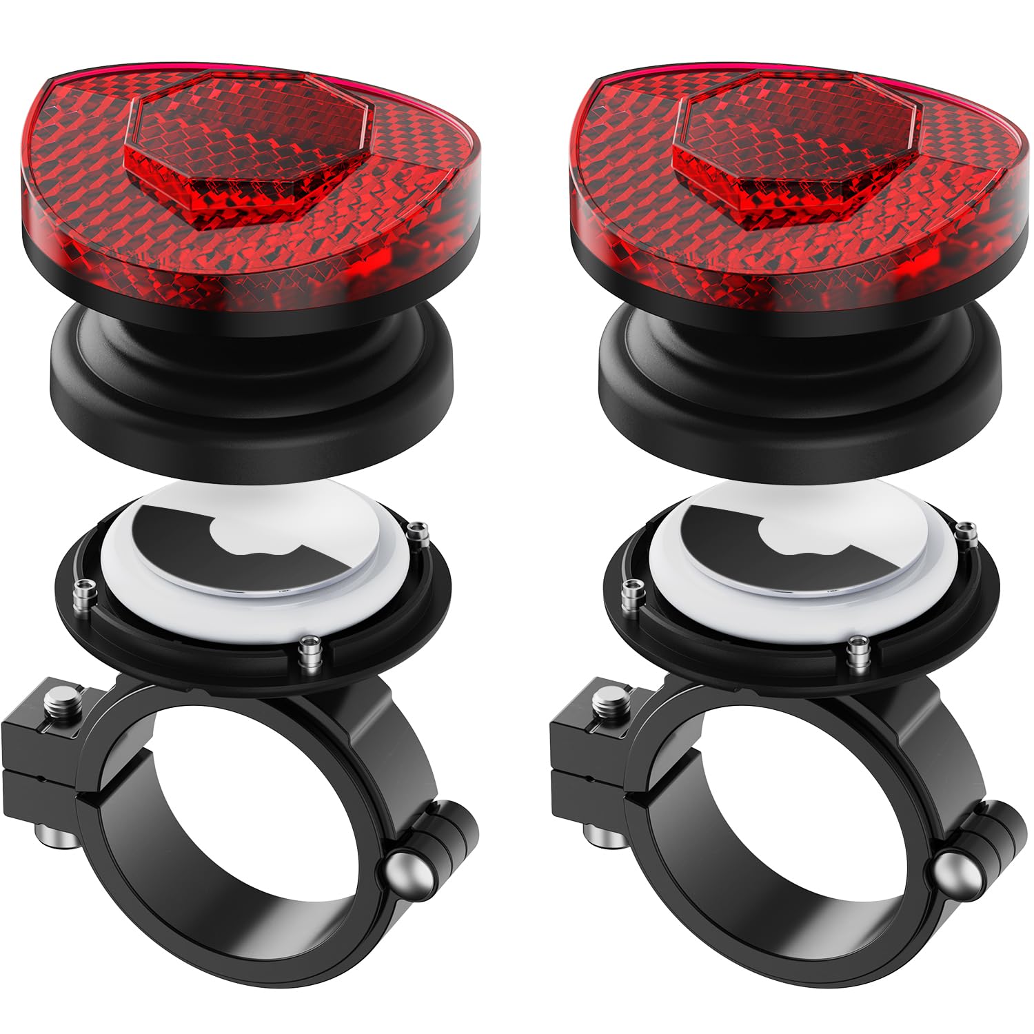 Stouchi Bicycle Mount 2Pack,Hidden Holder,Bike Rear Reflector Holder for Seat Post 25.4mm-31.8mm,Anti-Theft for Road Bike,Mountain Cycling,E-Scooter