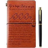 Muzuis Inspirational Gifts for Women, Leather Journal Notebook Breast Cancer Self Care for Woman, Get Well Gift for Women after Surgery, Relaxation Stress Relief Anxiety Relief Gifts