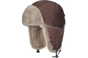 Clakllie Winter Trapper Hats Windproof Aviator Trooper Hat Faux Fur Ushanka Russian Hats Outdoor Warmer Skiing Hunting Cap