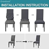 Granbest Premium Waterproof Stretch Chair Covers Set of 4 Grey view 6