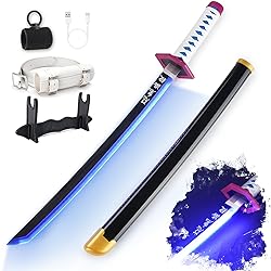 RENGENG Light Up Giyu Sword, 30 Inches Rechargeable