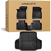 All Weather Floor Mats and Cargo Liner Fit for 2018-2022 Honda Accord Sedan, Custom Fit Floor Liners and Cargo Mat for Accord (Include Hybrid),1st 2nd Row Car Mats & Trunk Mat Full Set,Black