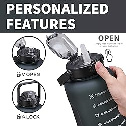 ST-YIBEN 100oz Large Motivational Water Bottle with