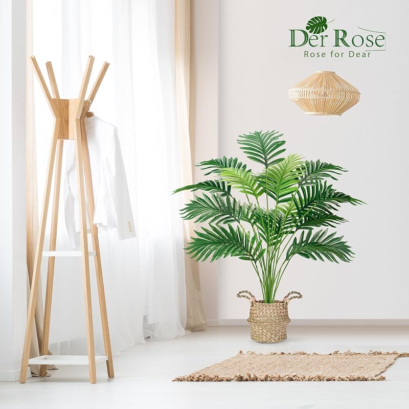 Plantes Artificielles Interieur Palmier en Pot,71cm Fausse Plante Idéal pour la Décoration de Salon, Chambre, Bureau et Jardin（1 Pot） — photo 6 sur 8