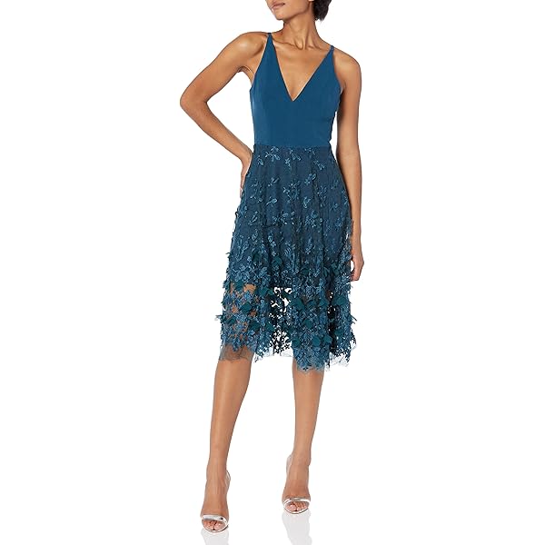 Amazon.com: Dress the Population Women's Haley Sleeveless Plunging Fit &  Flare Pleated Party Dress Dress, Metallic Cobalt Multi, XXS : Clothing,  Shoes & Jewelry