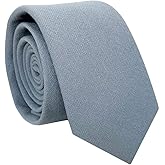 Kebocis Mens Solid Color Necktie Cotton Neck Tie for Men