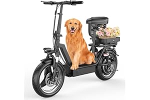 1400W Peak Motor Electric Scooter for Adults, 65 KM of Range Scooter with Seat, 48KM/H Top Speed, 48V Battery, Dual Suspensio