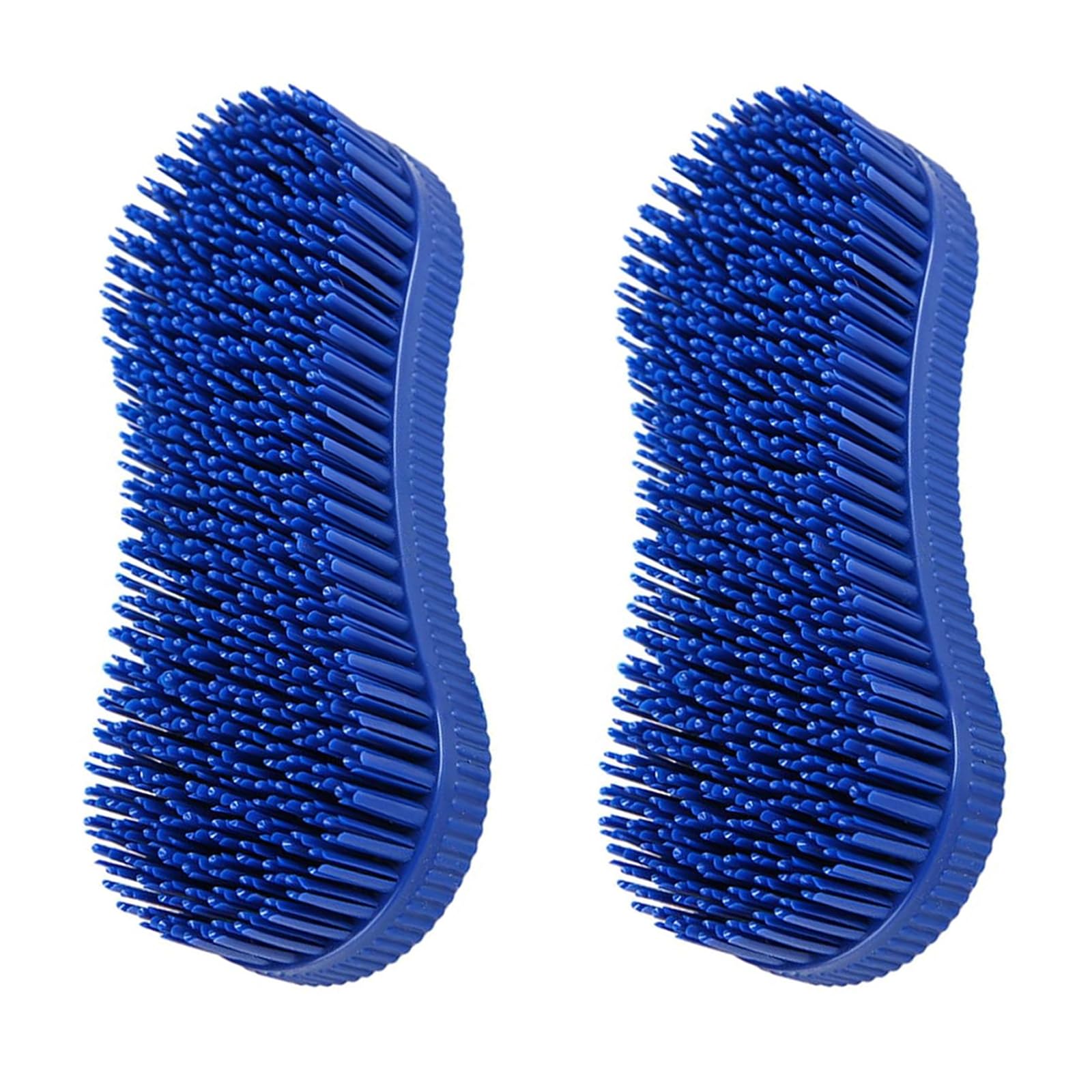 NIYATA 2Pcs Horse Grooming Brush,Blue Horse Brushes for Grooming,Equestrian Massage Tool for Horse Grooming Care,Multifunction and Durable,Easy to Clean