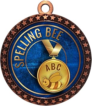 Amazon Express Medals 1 50パック スペルハチ ブロンズメダル トロフィー賞 ネックリボン付き D212 Eg50 Express Medals トロフィー メダル