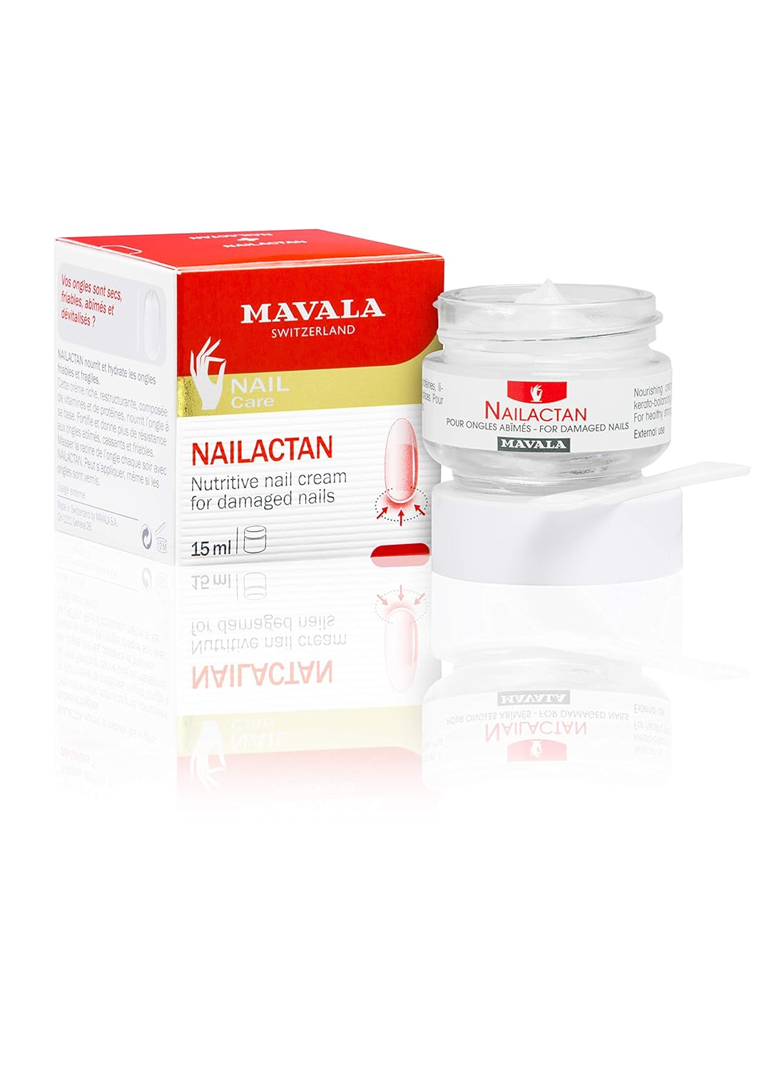 Mavala Nail Care Nailactan Nutritive Nail Cream In Jar For Damaged Nails 0.5 Ounce