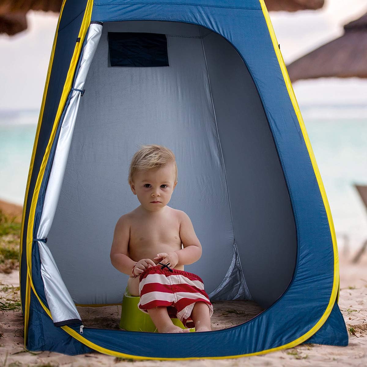 ROPODA Pop Up Tent 83inches x 48inches x 48inches, Upgrade Privacy Tent, Porta-Potty Tent Includes 1 Removable Bottom, 8 Stakes, 1Removable Rain Cover, 1 Carrying Bag : Sports & Outdoors